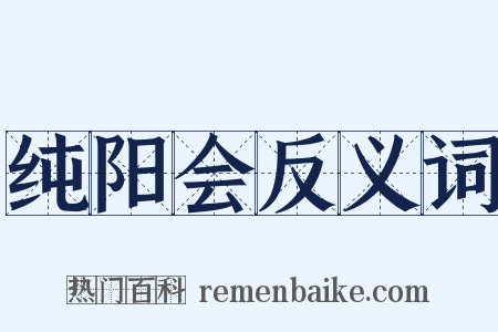 纯阳会反义词是什么意思的图片